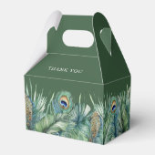 グリーントロピカルインディアンピーコックフェザー結婚ズ フェイバーボックス (裏面サイド)