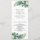 グリーントロピカルインディアンピーコックフェザー結婚ズ プログラム (正面)