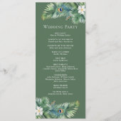 グリーントロピカルインディアンピーコックフェザー結婚ズ プログラム (裏面)