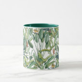 グリーントロピカルジャングルバナナツリーストレリツィア マグカップ (中央)