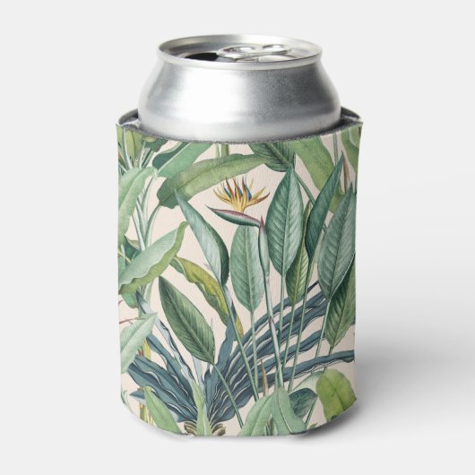 グリーントロピカルジャングルバナナツリーストレリツィア 缶クーラー (缶正面)