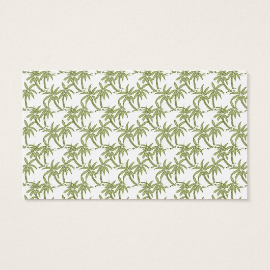 グリーントロピカルツインパームツリーズ結婚式の引き出物ラベル (裏面)