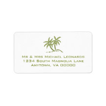 グリーントロピカルツインパームツリーズRSVP住所 シール