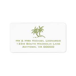 グリーントロピカルツインパームツリーズRSVP住所 シール