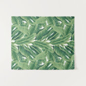 グリーントロピカルバナナ葉ナ タペストリー (正面(横))
