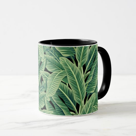 グリーントロピカルバナナ葉ナ マグカップ (正面右)