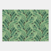 グリーントロピカルバナナ葉ナ ラッピングペーパーシート (正面3)
