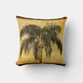 グリーントロピカルパームツリーハワイアンヴィンテージパームズ クッション