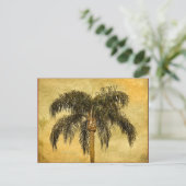 グリーントロピカルパームツリーハワイアンヴィンテージパームズ ポストカード (スタンド正面)