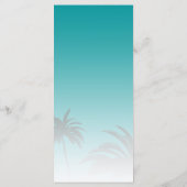 グリーントロピカルパームツリービーチ結婚式 メニュー (裏面)