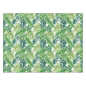 グリーントロピカルパームバナナモンステラ葉ズ テーブルクロス (正面(横))