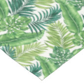 グリーントロピカルパームバナナモンステラ葉ズ テーブルクロス (アングル)