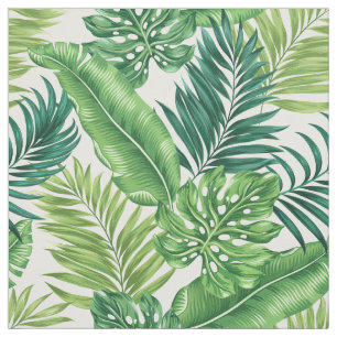 グリーントロピカルパームバナナモンステラ葉ズ ファブリック