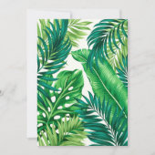 グリーントロピカルパームバナナモンステラ葉ズ 招待状 (正面)