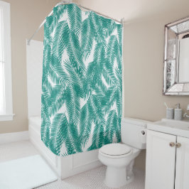 グリーントロピカルパーム葉のパターン シャワーカーテン