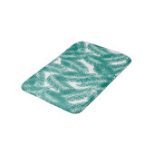 グリーントロピカルパーム葉のパターン バスマット (アングル)