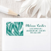 グリーントロピカルパーム葉のパターン ラベル (インサイチュ)