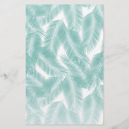 グリーントロピカルパーム葉のパターン 便箋