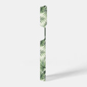 グリーントロピカルパーム葉のパターン iPhoneケース (右側面)