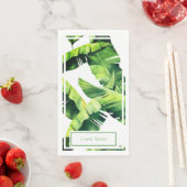 グリーントロピカルパーム葉紙ゲストタオル (インサイチュ)