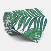 グリーントロピカルパーム葉 ネクタイ (ロール)