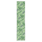 グリーントロピカルパーム&モンステ葉ラ ショートテーブルランナー (正面)