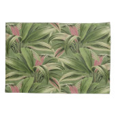 グリーントロピカルパーム 枕カバー (裏面-左)