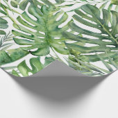グリーントロピカルパ葉ームズサマーアイランドブリーズ ラッピングペーパー (角)