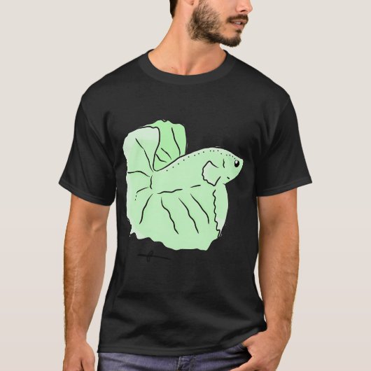 グリーントロピカルフィッシュ Tシャツ (正面)