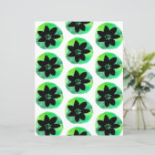 グリーントロピカルフラワーパッタースクラップブック紙 (スタンド正面)