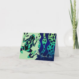 グリーントロピカルフロッグありがとうございました空白の- サンキューカード