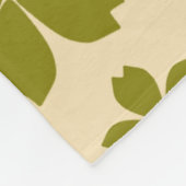 グリーントロピカルフローラ春夏 フリースブランケット (角)