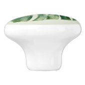 グリーントロピカルモンステラ葉 セラミックノブ (側面)