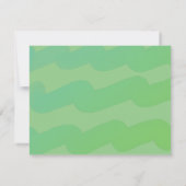 グリーントロピカルリーフウォーターカラーガールフォト誕生日 サンキューカード (裏面)