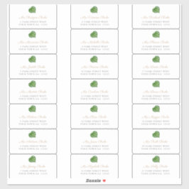 グリーントロピカルリーフゲストエンベロープ住所 シール