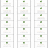 グリーントロピカルリーフゲストエンベロープ住所 シール (正面)