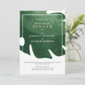 グリーントロピカルリーフリハーサルディナー 招待状 (スタンド正面)