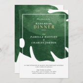 グリーントロピカルリーフリハーサルディナー 招待状 (正面/裏面)