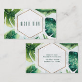 グリーントロピッ葉クホワエレガントイトシックカスタム 名刺 (正面/裏面)