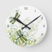 グリーントンボ壁時計 ラウンド壁時計 (正面)