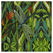 グリーントンボ ファブリック (クローズアップ)