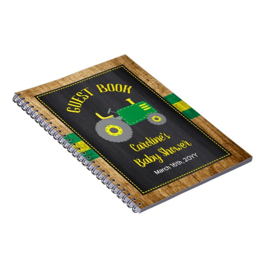 グリーント素朴ラクターベビーシャワーゲストブック ノートブック (右側)