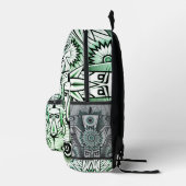 グリーント芸術的リバルデザイン プリントバックパック (右)