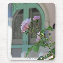 グリーンドアとバラ – マーサズヴィネヤード マウスパッド