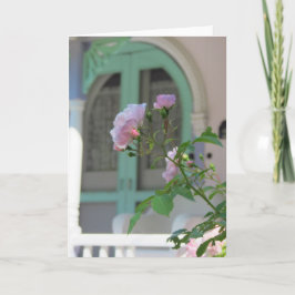 グリーンドアとバラ- Martha's Vineyard Card カード