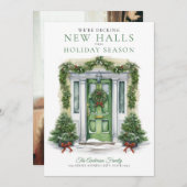 グリーンドアの装飾された新しいホールへの写真 シーズンカード (正面/裏面)