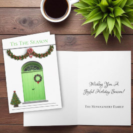 グリーンドアクリスマスが季節の装飾 シーズンカード