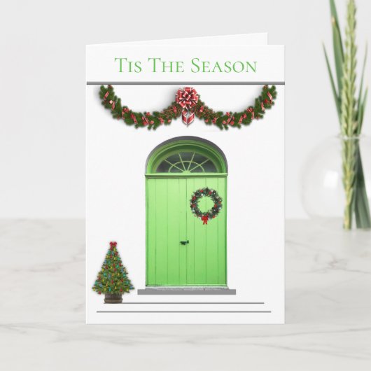 グリーンドアクリスマスが季節の装飾 シーズンカード (正面)
