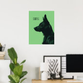 グリーンドイツの羊飼い ポスター (ホームオフィス)