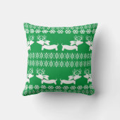 グリーンドキシークリスマスピローフェア島トナカイ クッション (裏面)
